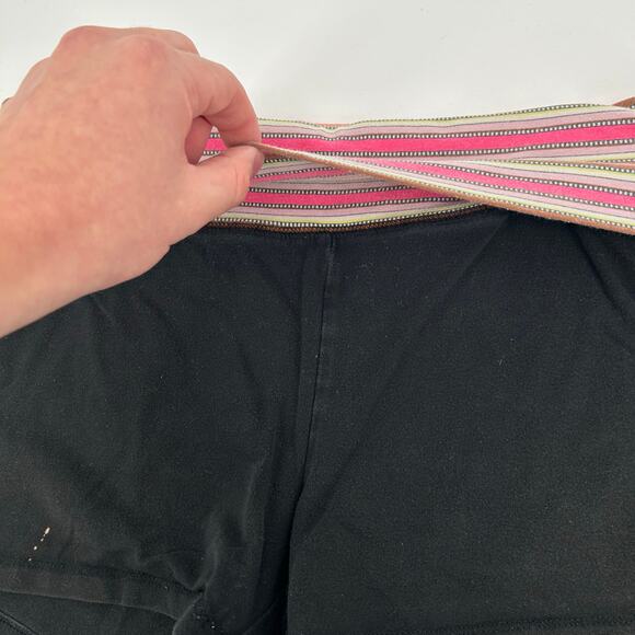 Vintage y2k Women's Low Rise Striped Xhilaration Fold Over Booty Shorts Sz M - Picture 3 of 9